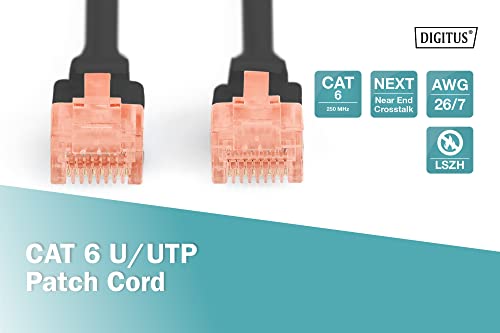 Digitus DK-1617-020/BL câble de réseau Noir 2 m Cat6 U/UTP (UTP)