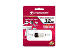 TRANSCEND 32Go Clé USB3.1 Gen 1- On The Go - Type A et C - Argentée