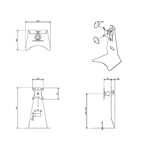 DATAFLEX Support à poser 52503 - 1 écran