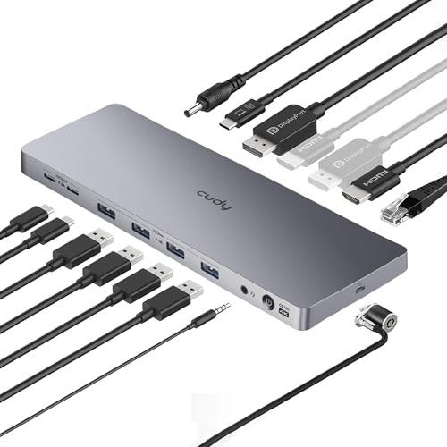 Cudy CS700 station d'accueil Avec fil USB 3.2 Gen 2 (3.1 Gen 2) Type-C Gris