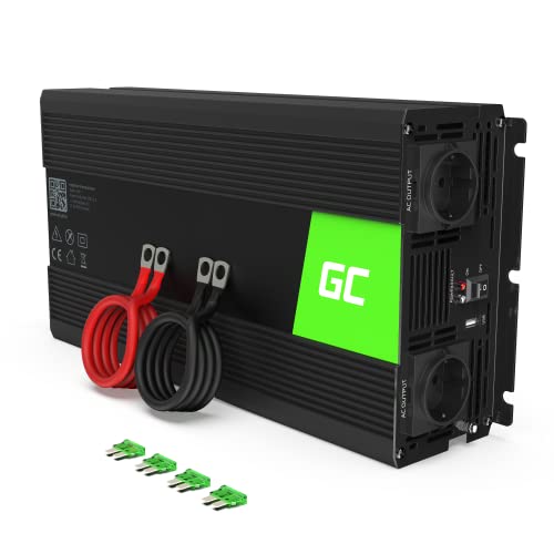 Green Cell INV09 adaptateur de puissance & onduleur Auto 1000 W Noir