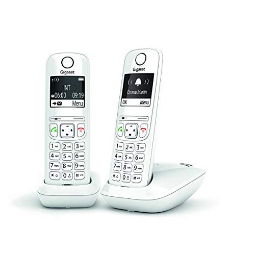 Gigaset AS690 DUO téléphone DECT blanc - base + 2 combinés