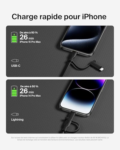 BELKIN 2-in-1 USB-C and LTG cable
