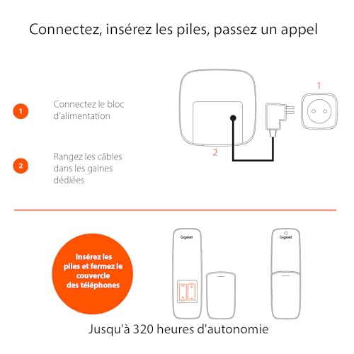 Gigaset E560HX Téléphone sans fil  combiné suppl.