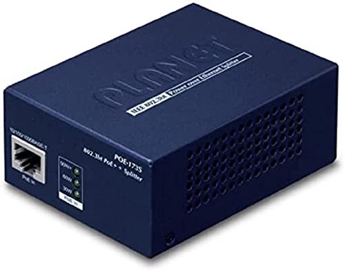 PLANET POE-173S séparateur voix-données Noir Connexion Ethernet, supportant l'alimentation via ce port (PoE)