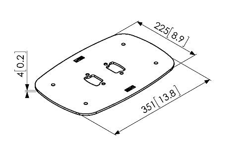 PFF 7060/Floor mounting plate Silver
