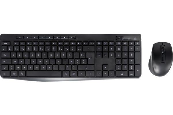DACOMEX Pack clavier / souris KM550-W-G rechargeable certifié GRS
