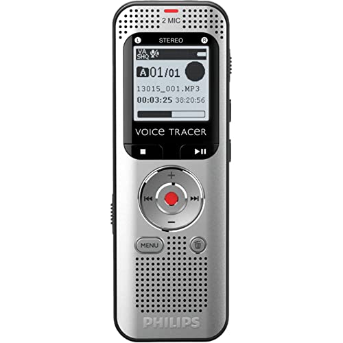 PHILIPS Dictaphone VoiceTracer DVT2010 :Optimisé pour les notes 8Go, 2mic, 40h