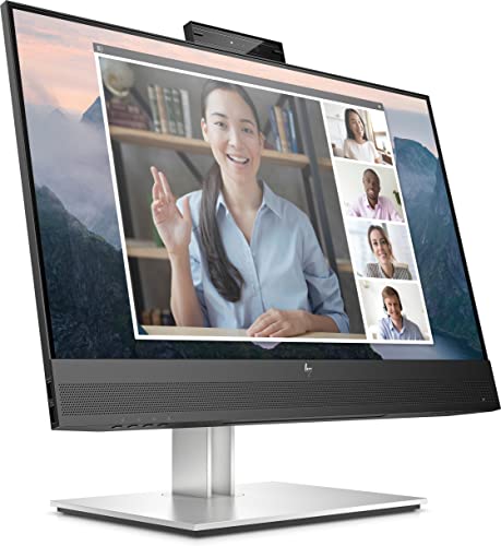 HP Écran de conférence E24mv G4 FHD avec webcam IR 5Mpx 23.8p Moniteur 24 FHD 1920x1080 HDMI VGA USB hub DisplayPort 3/3/0