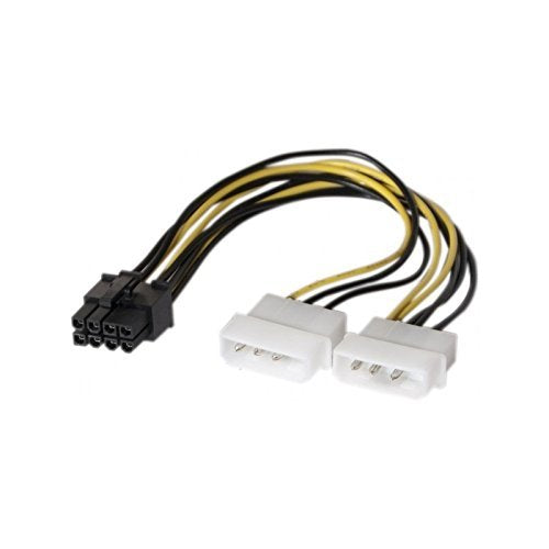 Adaptateur d alimentation Molex vers PCI-E 8 pins - 15 cm