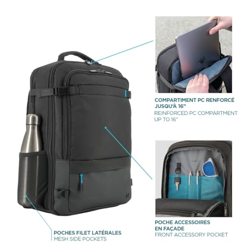 Trendy 24h Backpack 14-16" Black - 25L - Main Fabric 100% R