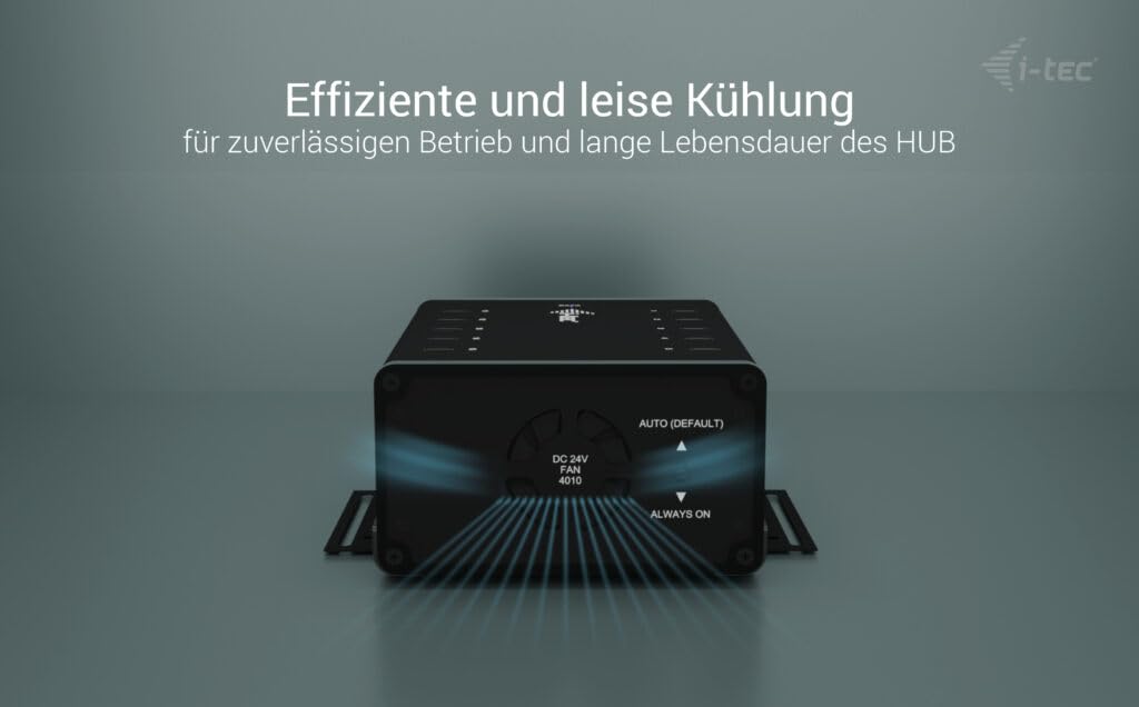 I-TEC USB-C/USB-A Metal Charging+Data HUB 15W per port 10x USB-C integrated power adapter 180W