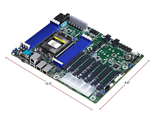 ASRock ROMED8-2T, 1xSKT SP3, AMD EPYC 7000, SoC, SATA, NVMe, 2xM.2, 2x10GbE, IPMI