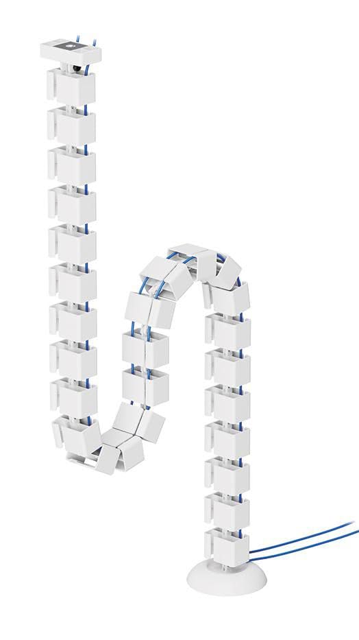 NEOMOUNTS Cable Spine Organizer for sit/stand desk frames magnet mounted white