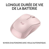 LOGITECH M240 Silent Mouse right and left-handed optical 3 buttons wireless Bluetooth rose