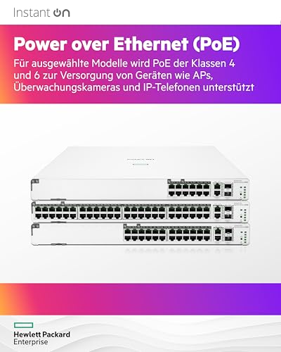 HPE Networking Instant On 1960 48G 40p Class4 8p Class6 PoE 2XGT 2SFP+ 600W Switch Commutateur Géré 48 x 10/100/1000