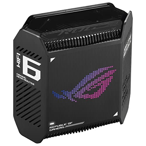ASUS ROG Rapture GT6 Black 1PK AX10000 Whole-Home Tri-band Mesh WiFi 6 Router 802.11 a/b/g/n/ac/ax