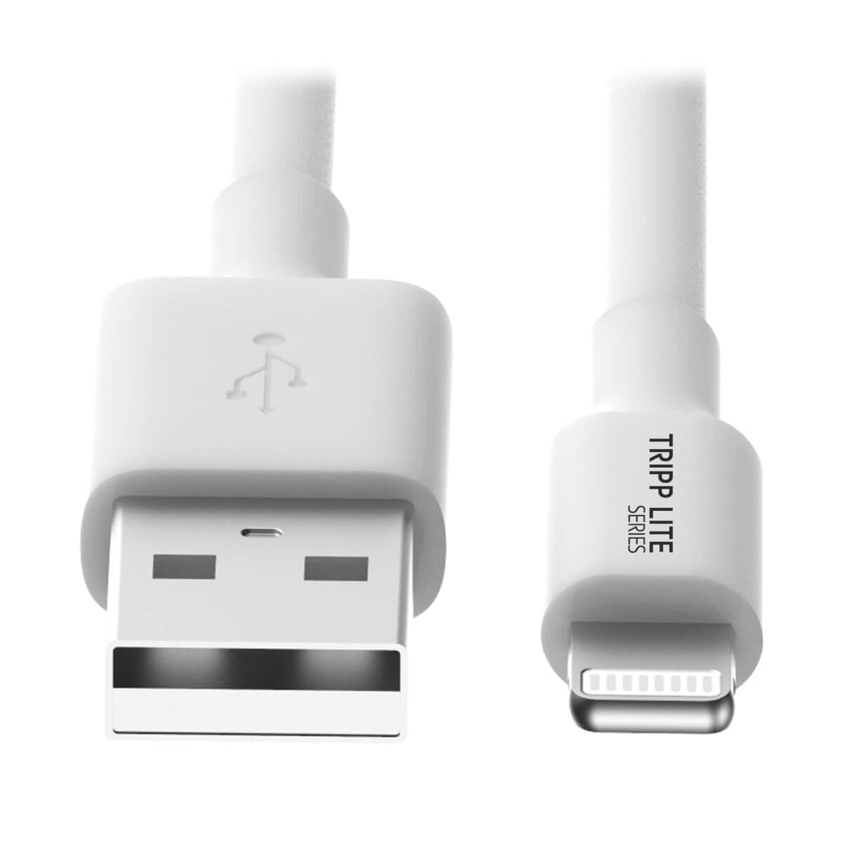 EATON TRIPPLITE USB-A to Lightning Sync/Charge Cable M/M MFi Certified White Data / power cable USB M to Lightning M 1m white