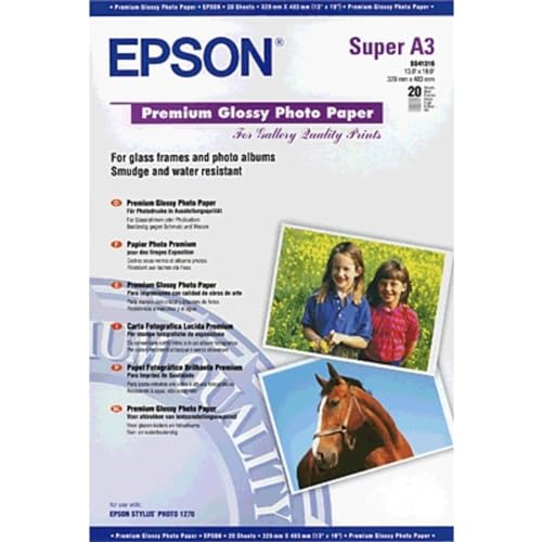 EPSON brillant photo papier inkjet 250g/m2 A3+ 20 feuilles pack de 1