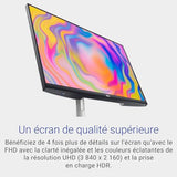DELL S2722QC 68,6 cm (27") 3840 x 2160 pixels 4K Ultra HD LCD Gris