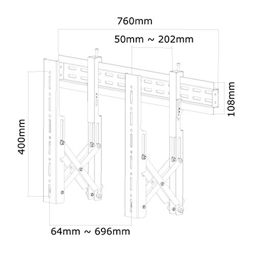 NEOMOUNTS LED-VW1000BLACK Support mural pour mur dimages 40-75p - extraire - max 50 kg