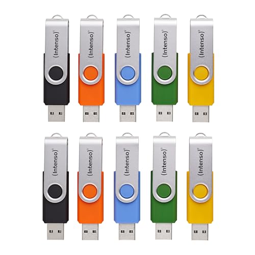 INTENSO Clé USB 2.0 Basic Line - Pack de 10 x 8 Go