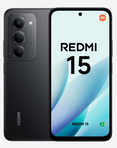 "Xiaomi Redmi 15 17,5 cm (6.9"") Double SIM hybride 4G 8 Go 256 Go 7000 mAh Noir"