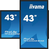 iiyama TF4339AS-B1AG Écran d'affichage dynamique Écran plat de signalisation numérique 108 cm (42.5") LED 500 cd/m2 4K Ultra HD Noir Écran tactile Intégré dans