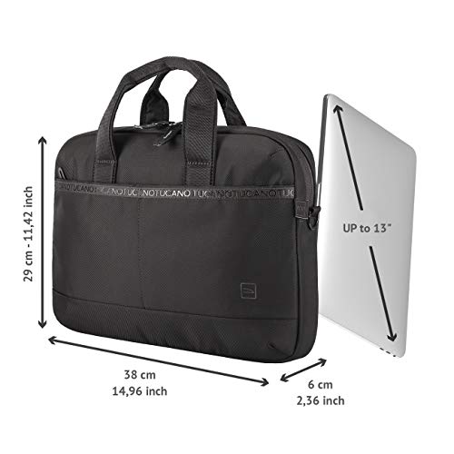TUCANO Mallette haut de gamme Laptop 13 MacBook 14" noire