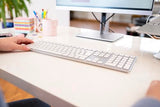 CHERRY Clavier KC 6000 SLIM USB EU argent/blanc