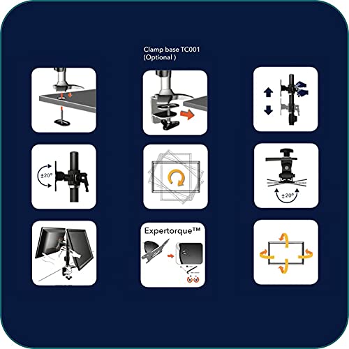 AAVARA Support à fixer TI022 - 2 écrans