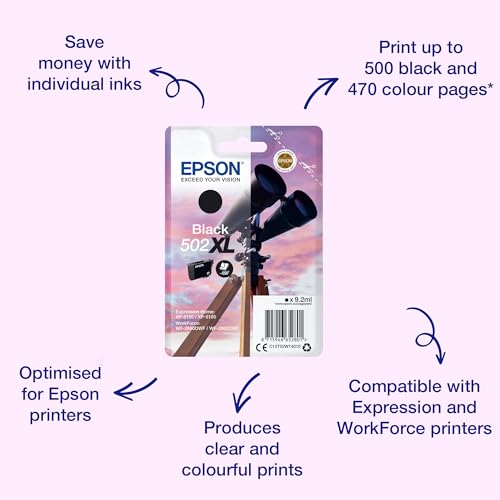 EPSON 4LB Singlepack Black 502XL Ink