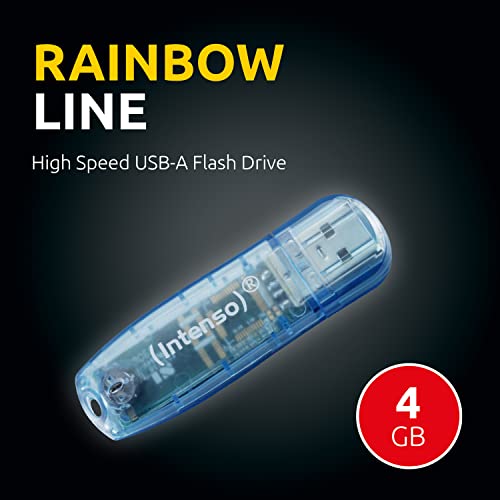 INTENSO Clé USB 2.0 Rainbow Line - 4 Go Bleu