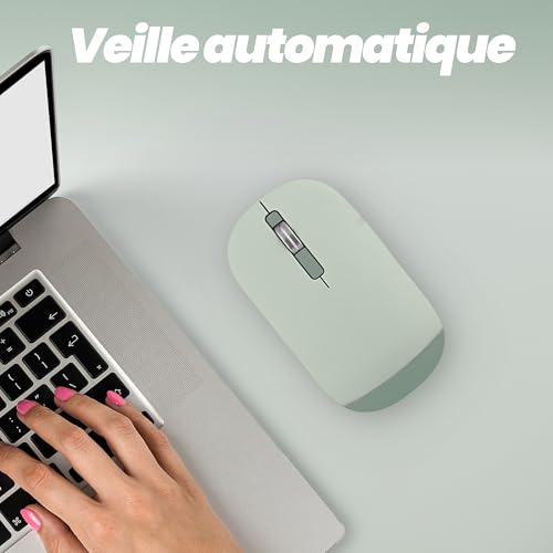 TNB COLOR - Souris sans fil double mode de connexion - vert