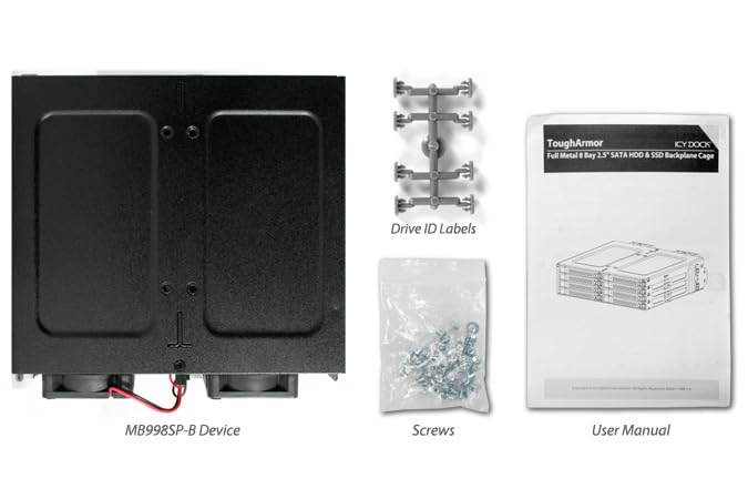 ICY DOCK Rack amovible MB998SP-B 8 disques SATA 2.5"