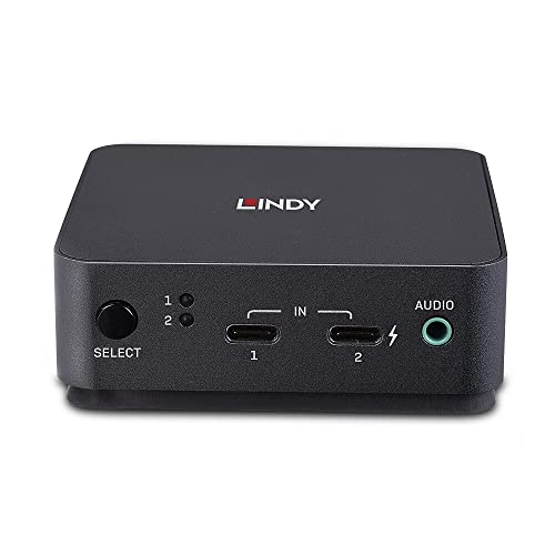 LINDY 2 Port Type C DisplayPort 1.2 KVM Switch