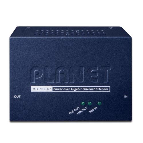PLANET POE-E201 prolongateur réseau Émetteur et récepteur réseau Bleu