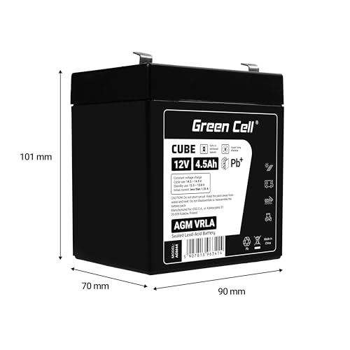 Green Cell AGM Battery 12V 4.5Ah - Battery - Mini (AAAA)