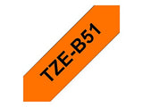 BROTHER P-TOUCH TZE-741 noir sur vert 18mm