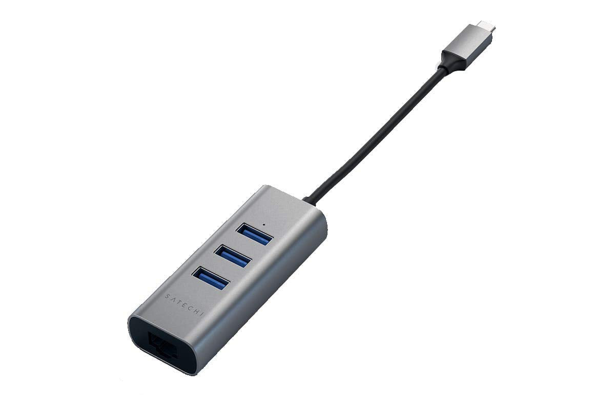 SATECHI Hub TypeC 3xUSB Ethernet Sp.Gray
