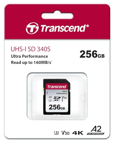 TRANSCEND 256Go SD Card UHS-I U3 A2 Ultra Performance