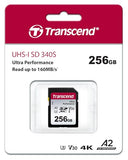 TRANSCEND 256Go SD Card UHS-I U3 A2 Ultra Performance