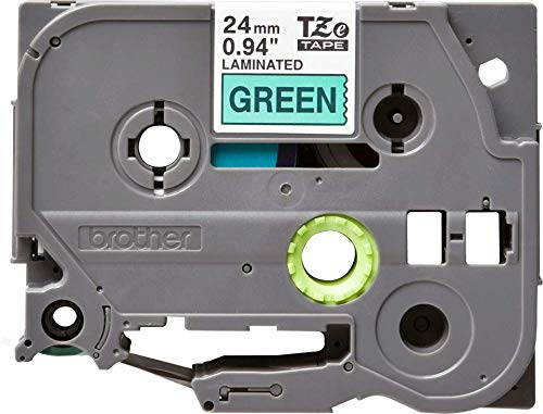 Tape/24mm black on green f P-Touch TZE