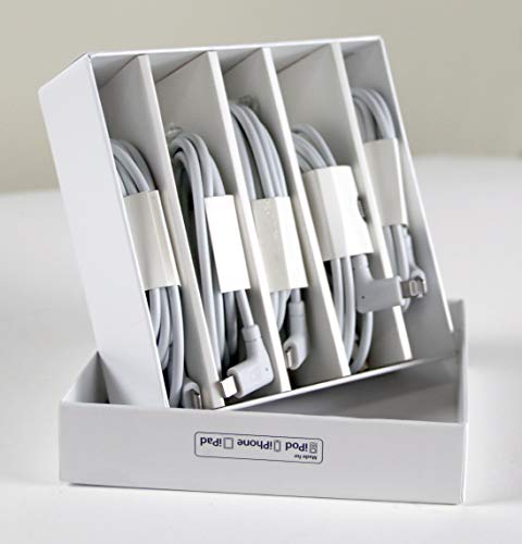 LOCKNCHARGE Lot de 5 cordons USB-A vers Lightning MFi coudés 1,2 m