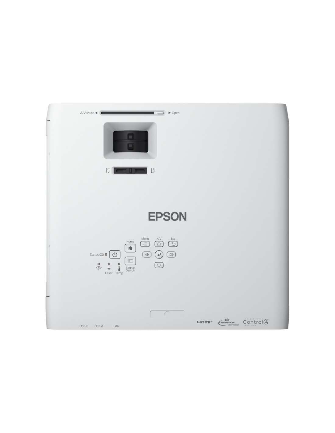 EPSON EB-L260F Projecteur laser, 4600Lm,  Full HD ,  , 1,32 – 2,12:1 , 16:9, VGA (2x), HDMI x2 , RJ45, Wi-Fi, Miracast , blanc