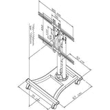 NEOMOUNTS PLASMA-M1200 Chariot pour écran 42-70p