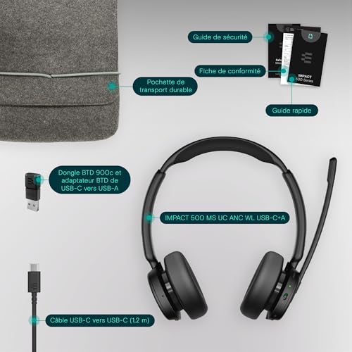 EPOS IMPACT 500 MS UC ANC WL USB-C+A