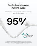 BELKIN USB-C TO USB-C 240W 2.0 BRAIDED PCR 1M WHITE