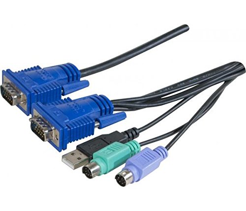 Dexlan cordon combo kvm VGA+USB - 3,0m