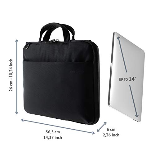 Tucano,Dark, mallette fine 13- 14", noire